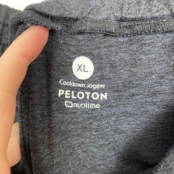 Peloton Size XL Cooldown Joggers Sweatpants Gray Pull On Tapered Gray ankle - Picture 4 of 6